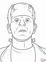 Frankenstein Head Supercoloring sketch template