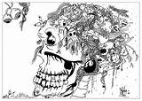 Doodling Dessin Skull Mort Tete Vexx Evil Coloriage Weird Justcolor Erwachsene Adulte Adults Imprimer Coloriages Malbuch Adulti Colorier Gekritzel Nggallery sketch template