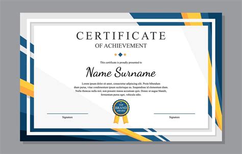 modern elegant certificate template   certificate