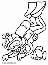 Diver Scuba Coloring Getcolorings Printable Pages Color sketch template