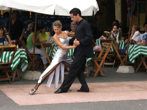Tango Dancing On The Streets Of Buenos Aires During A Trip To South