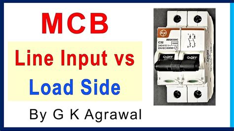 mcb breaker connection input load side connections youtube