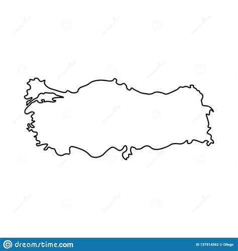 map of turkey outline stock illustration illustration