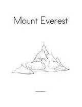 Everest Coloring Mount Peak Climbed Off Change Template Mountain Designlooter sketch template