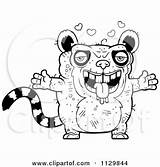 Lemur Outlined Ugly Amorous Clipart Cartoon Vector Cory Thoman Coloring Royalty Illustration Pudgy Mad Confused Collc0121 Clipartof sketch template