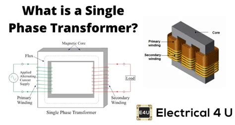 single phase transformer diagram working principle applications electricalu