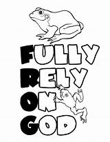 Rely Frog Church Relying Peas Vbs Children Galery Coloringhome sketch template