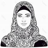 Hijab Islamic sketch template