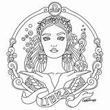Coloring Pages Zodiac Horoscope Color Cute Libra Signs Colouring Print Book Printable Getcolorings Beauty sketch template