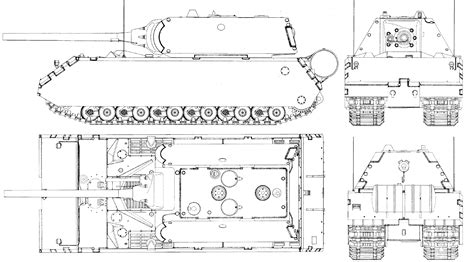panzer viii maus blueprint   blueprint   modeling