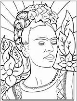 Frida Kahlo sketch template