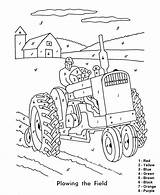 Coloring Tractor Pages Farm Print Popular sketch template