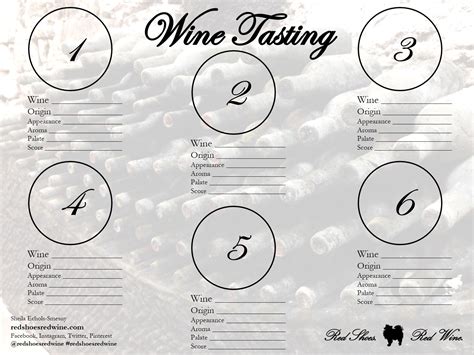 wine tasting score cards