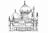 Mosque Drawing Masjid Sketch Realistic Pencil Drawings Template Paintingvalley sketch template