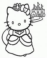 Kitty Hello Coloring Princess Pages Christmas Clipart Colouring Guide Printable Kids Girls Comments Coloringhome Printables Library Popular sketch template