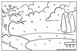 Coloring Snowy sketch template