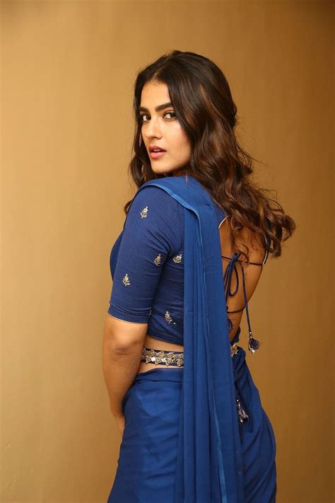 kavya thapar blue saree stills actresses actress photos