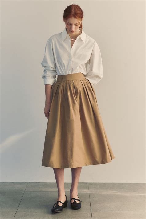boromwat flared skirt beige