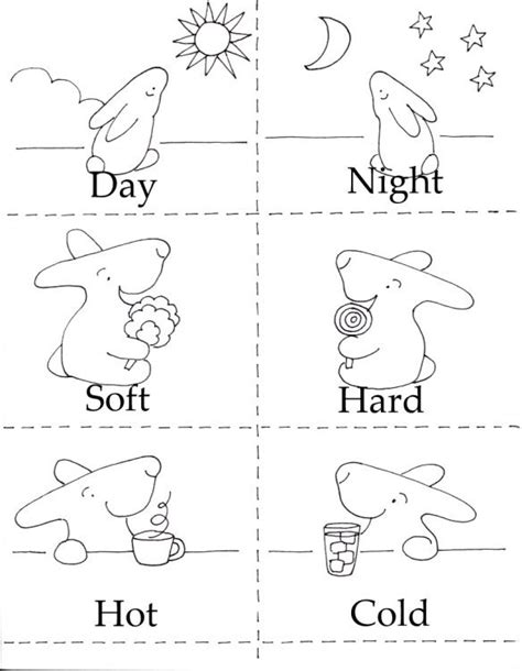 coloring pages  opposites preschool opposites    coloring