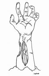 Zombie Drawing Hand Drawings Outline Halloween Draw Zombies Hands Easy Cartoon Illustration Kids Paintingvalley Choose Board Simple Tutorial Dawn sketch template