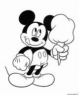Coloring Ice Cream Mickey Disney Pages Huge Printable Print Color sketch template