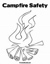 Campfire Coloring Pages Template sketch template