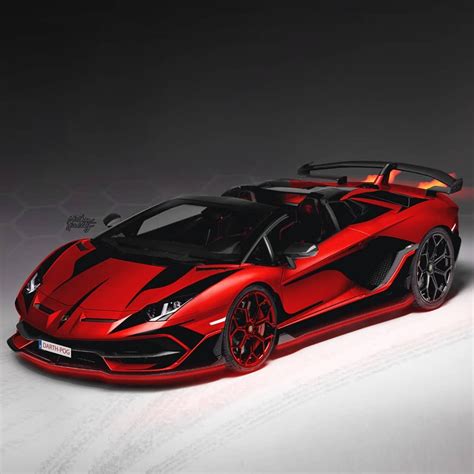 aventador svj roadster black red devilwrap lamborghini cars