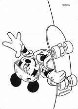 Mickey Mouse Coloring Skating Pages Disney Skate Hellokids Boys Print Color Online Skateboarding sketch template