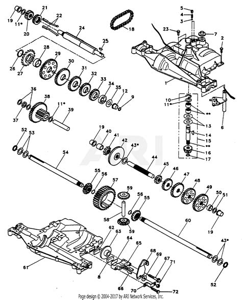 poulan ppja tractor parts diagram  dana transaxle model number