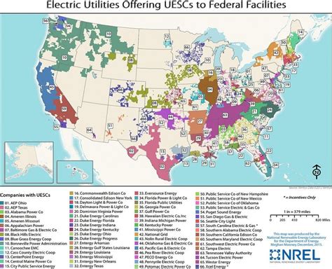 map   united states shows  locations  electric utilities