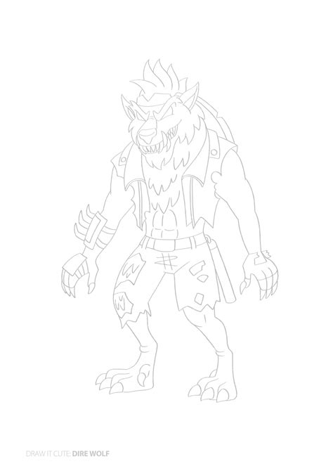 dire wolf fortnite coloring pages