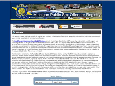 Michigan Sex Offender List Operation18 Truckers Social Media