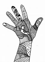 Zentangle Hand Patterns Hands Peace Drawing Inspiration Kunst Doodle Designs Signs Doodles Drawings Ink Mandala Picasso Creative Kids Coloring Kinds sketch template