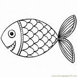 Fish Coloring Printable Rainbow Pages Kids Cartoon Fishes Cutouts Sheet Cliparts Drawings Color Clip Drawing Board Popular Animals Colour Template sketch template
