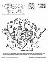 Korea Coloring South Korean Color Pages Worksheet Worksheets Education Designlooter Geography Places Arts First Crafts Year Colouring 04kb 453px Choose sketch template