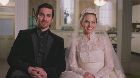 exclusive the 7 biggest secrets from hook and emma s once upon a time wedding vows honeymoon