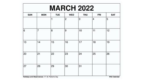 printable march  calendars wiki calendar  printable
