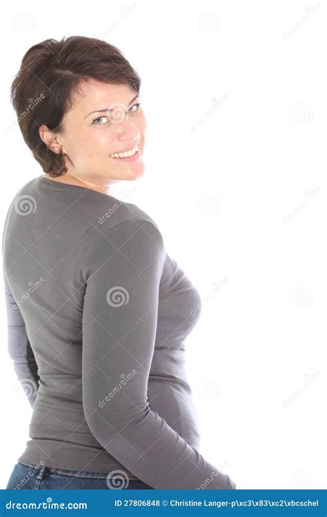 happy woman     shoulder stock photo image