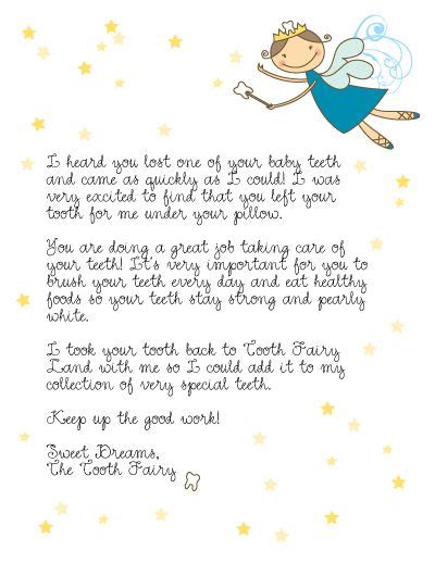 letter from tooth fairy the tooth fairy pinterest