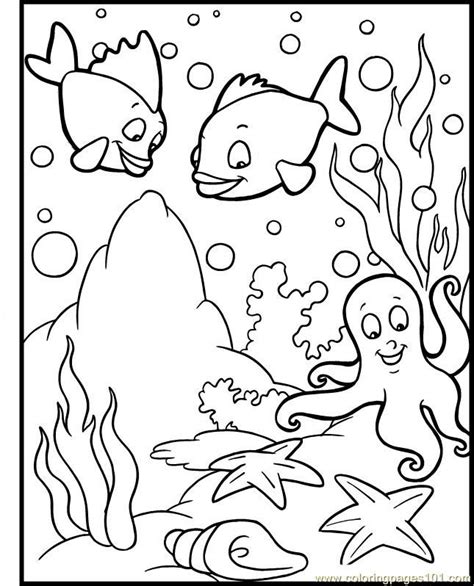 printable coloring image fish ocean coloring pages animal