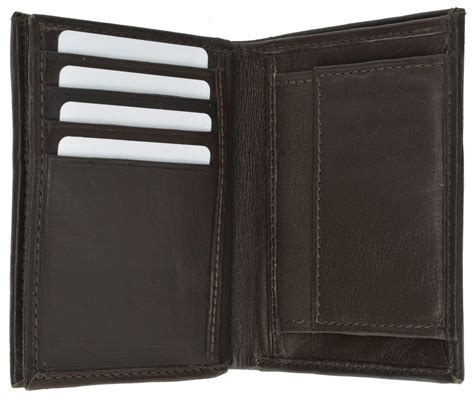mens lambskin leather vertical bifold wallet  menswallet