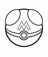 Pokeball Masterball sketch template
