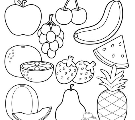 printable fruit coloring pages  kids coloring pages