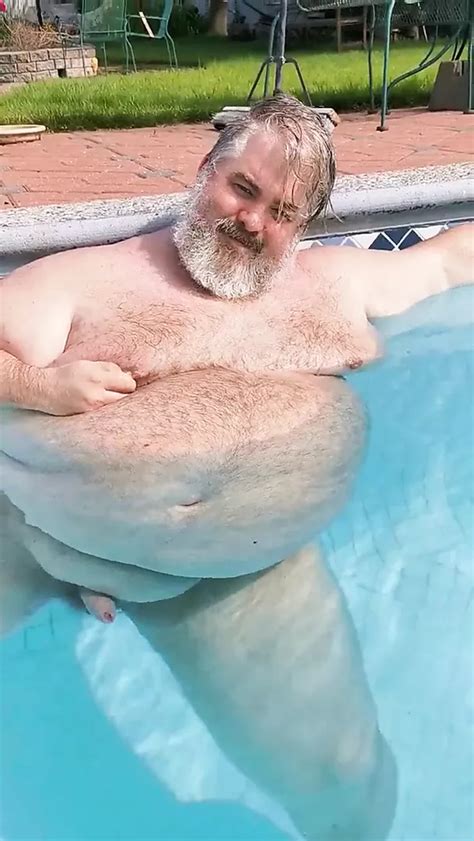 hairy chubster in the swimming pool xhamster