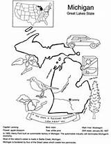 Michigan Cycle Geography Copy sketch template