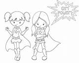 Superhero Coloring Pages Printable Sheets Kids Girl Girls Power Little Kapow sketch template