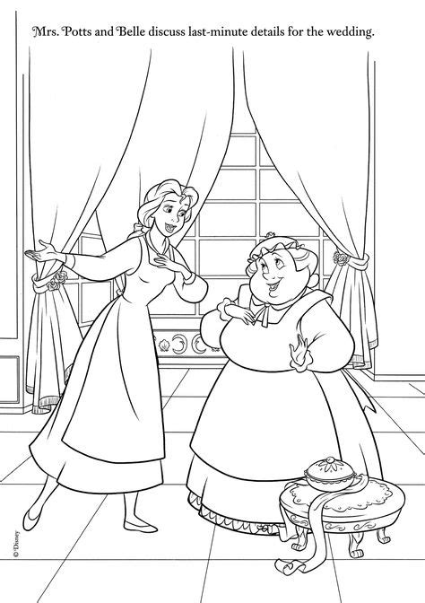 belle  potts disney coloring pages disney princess coloring