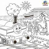 Thomas Coloring Friends Tank Engine Train Duck Color Pages Kids Toys Games Online sketch template