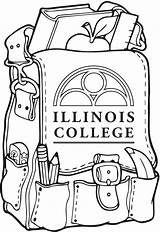 Coloring Pages College sketch template