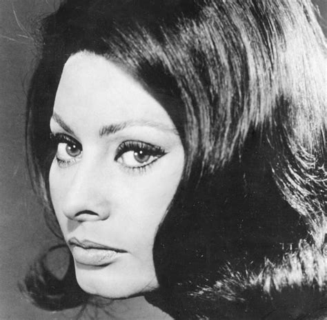 A Close Up Sofia Loren Showing Off Her Thick Locks And Full Lips